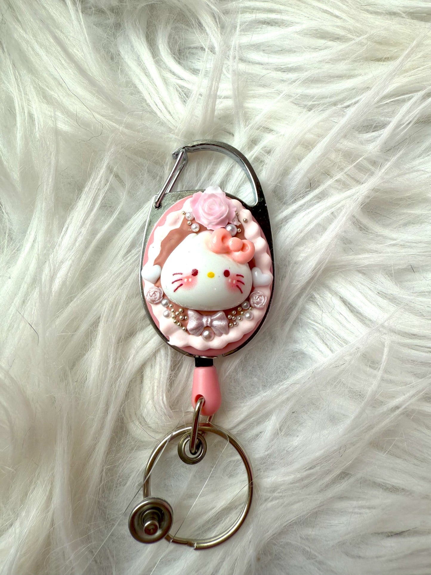 Badge Reel - Pink Hello Kitty