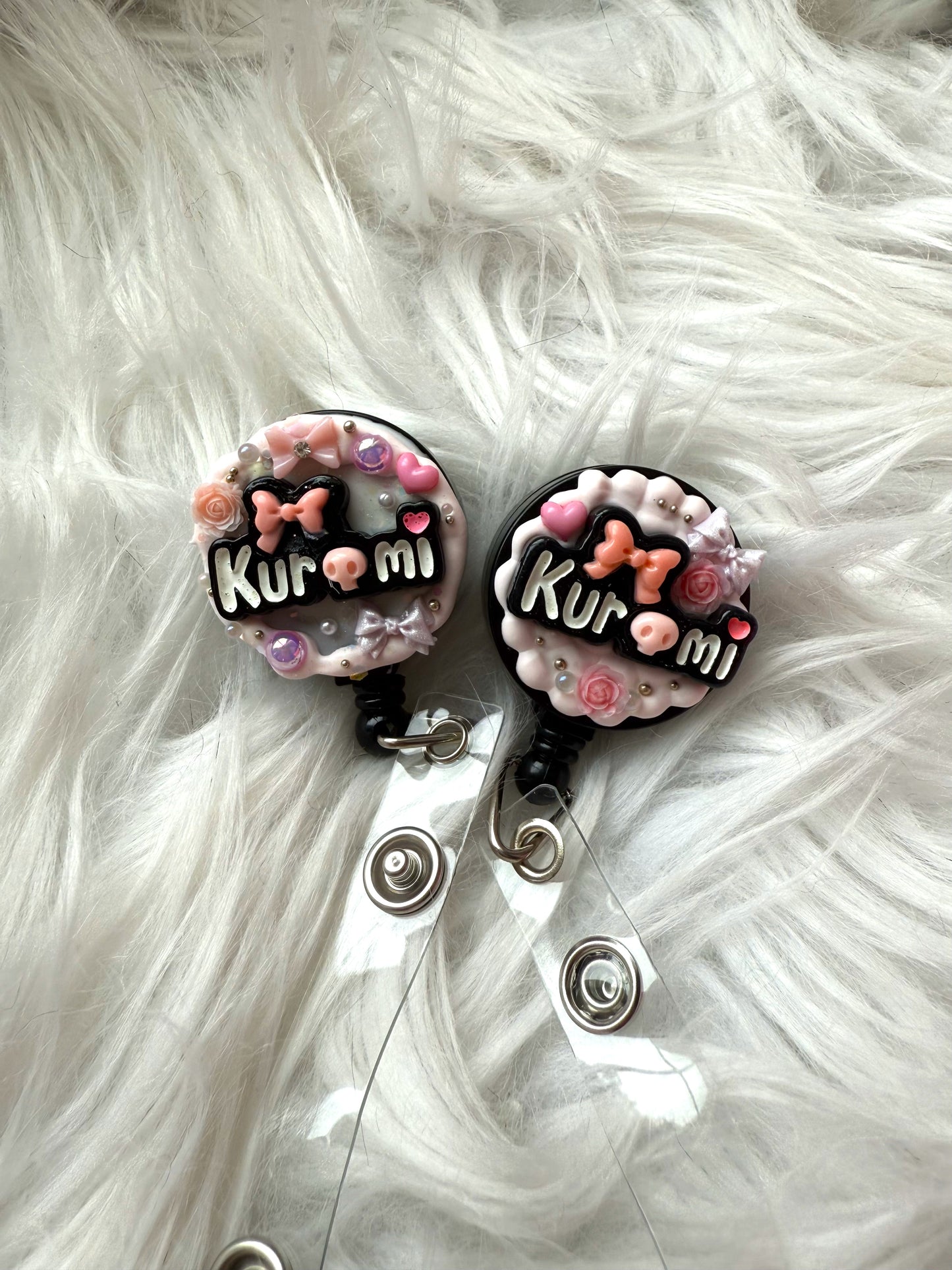 Badge Reel - Pink Kuromi