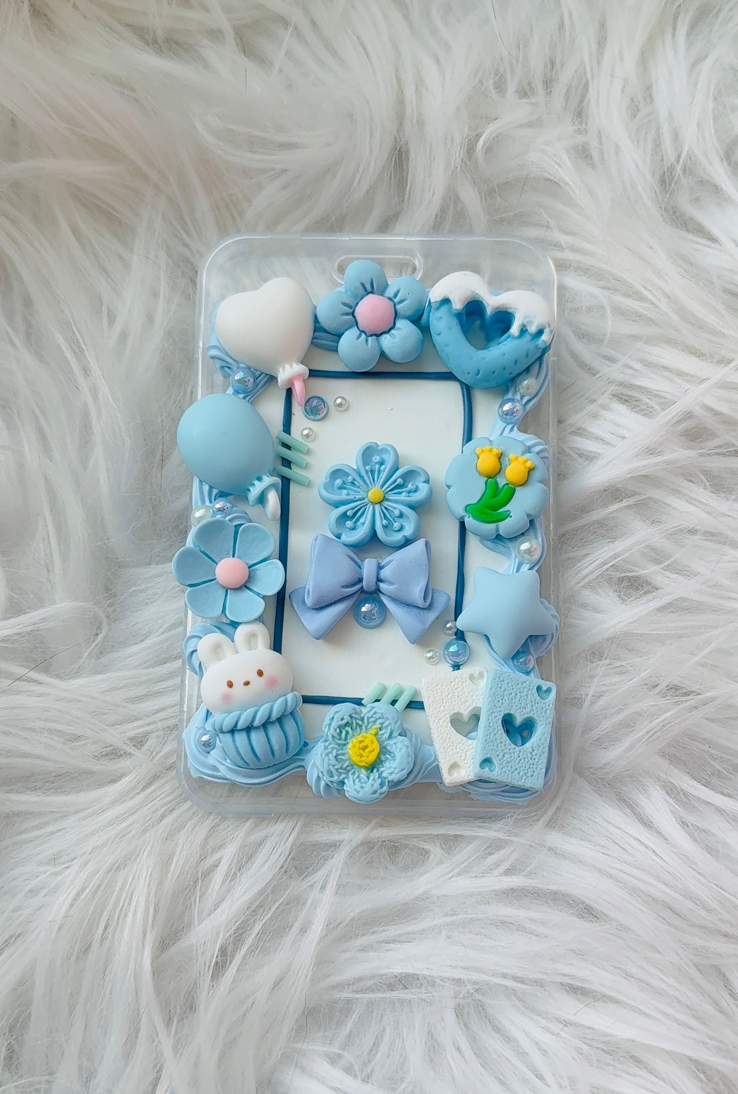 Card Holder - Blue Floral