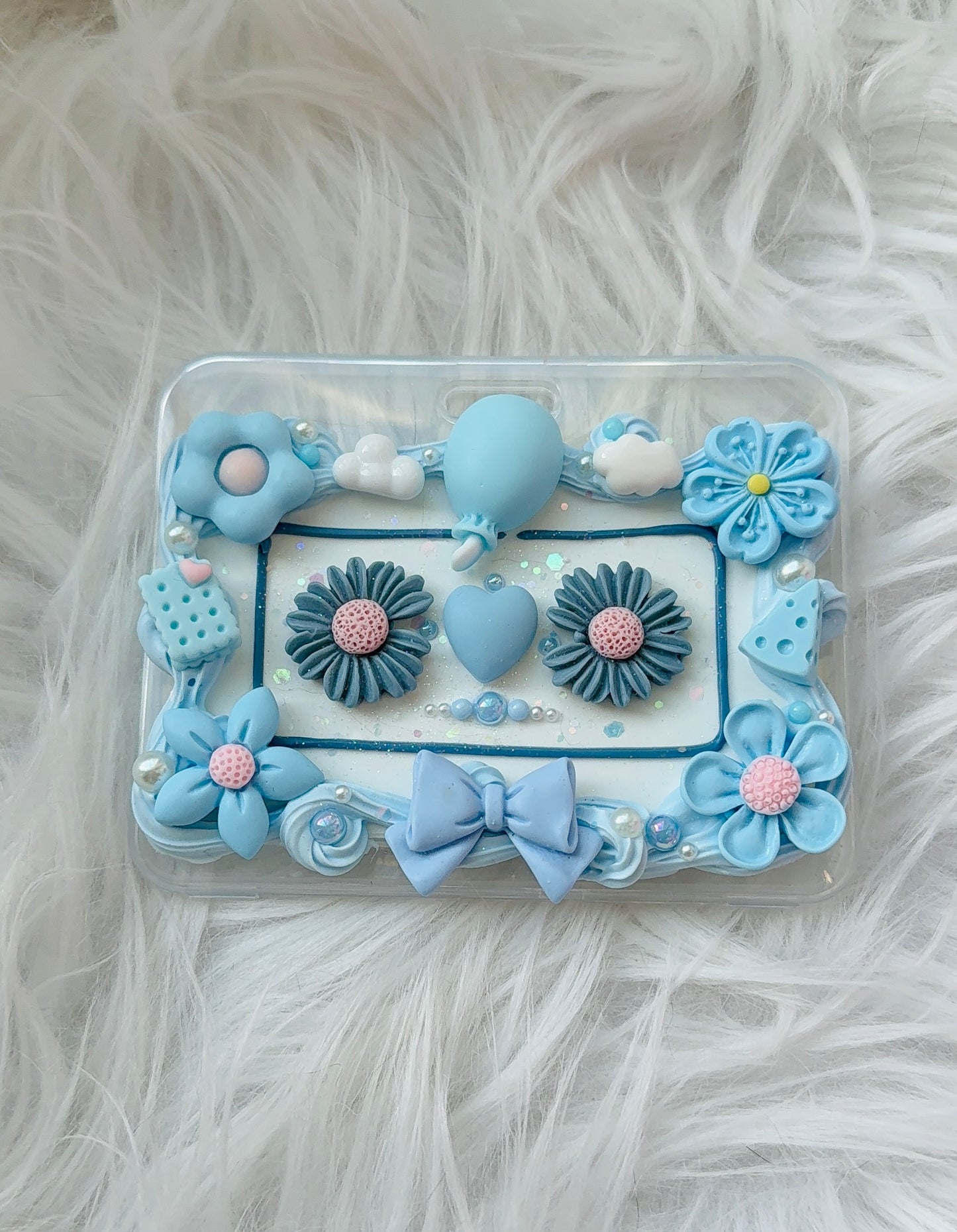 Card Holder - Blue Floral