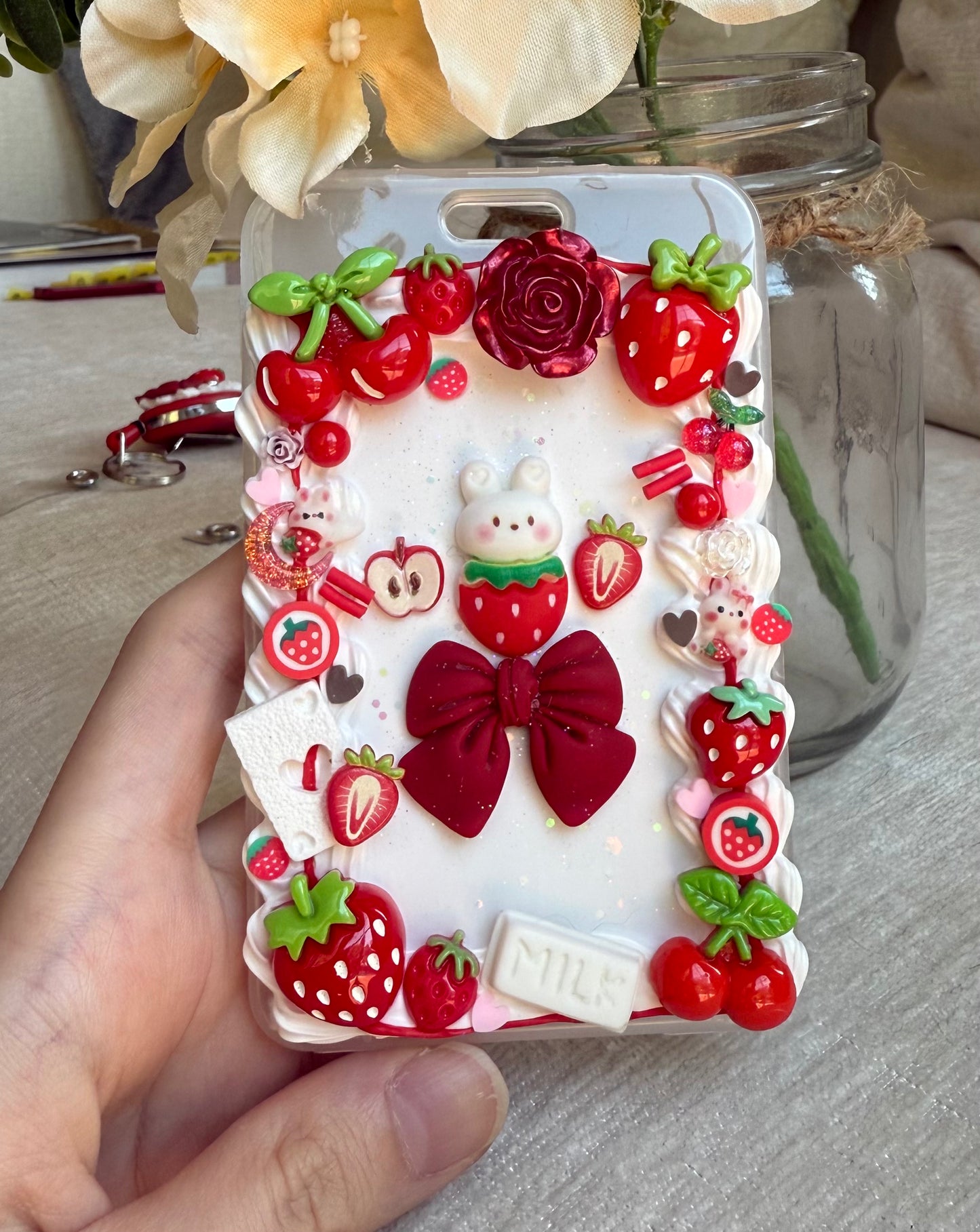 Card Holder - Cherry & Strawberry