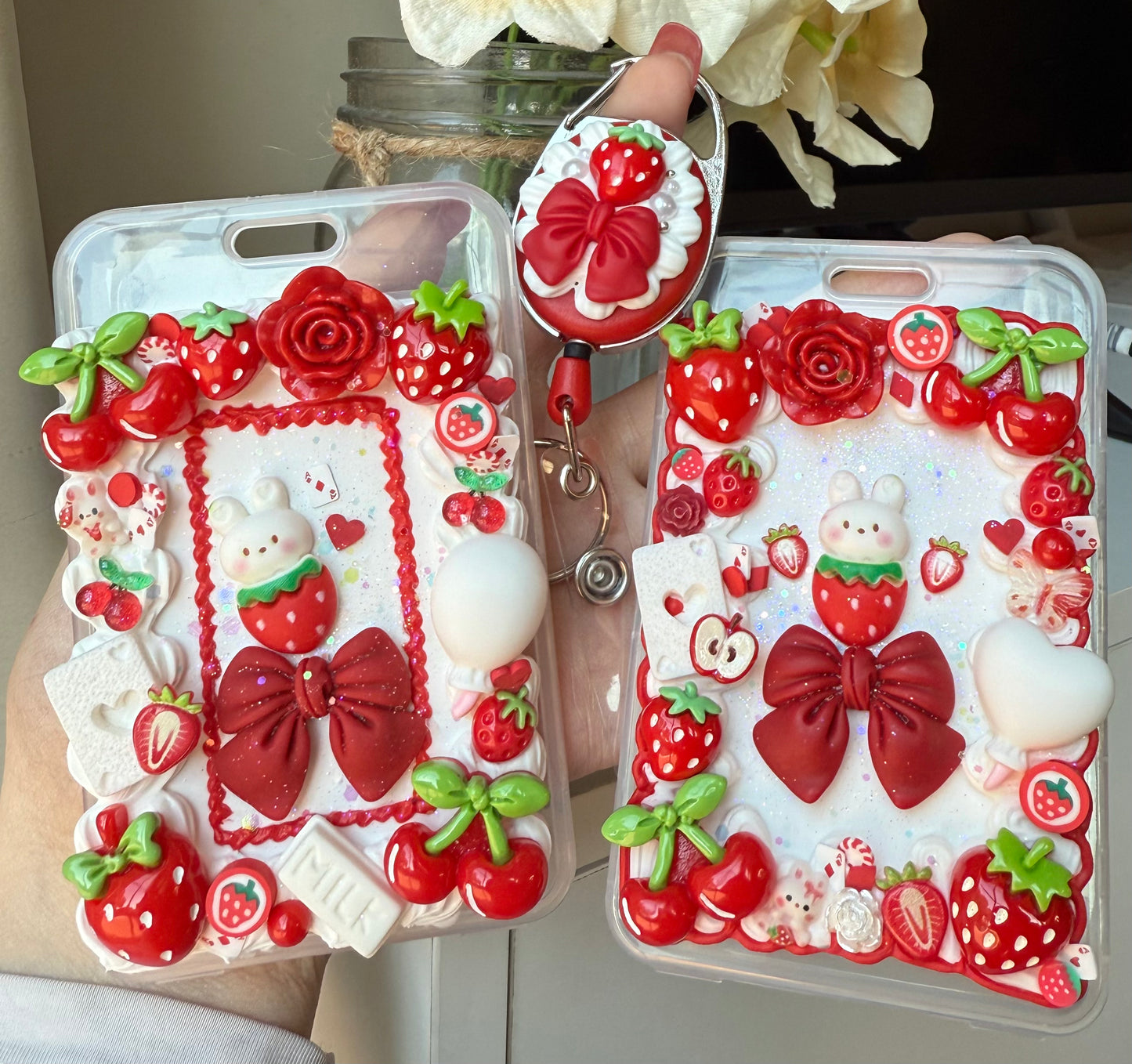 Card Holder - Cherry & Strawberry