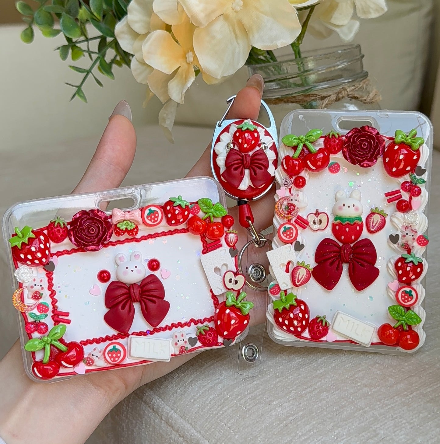 Card Holder - Cherry & Strawberry