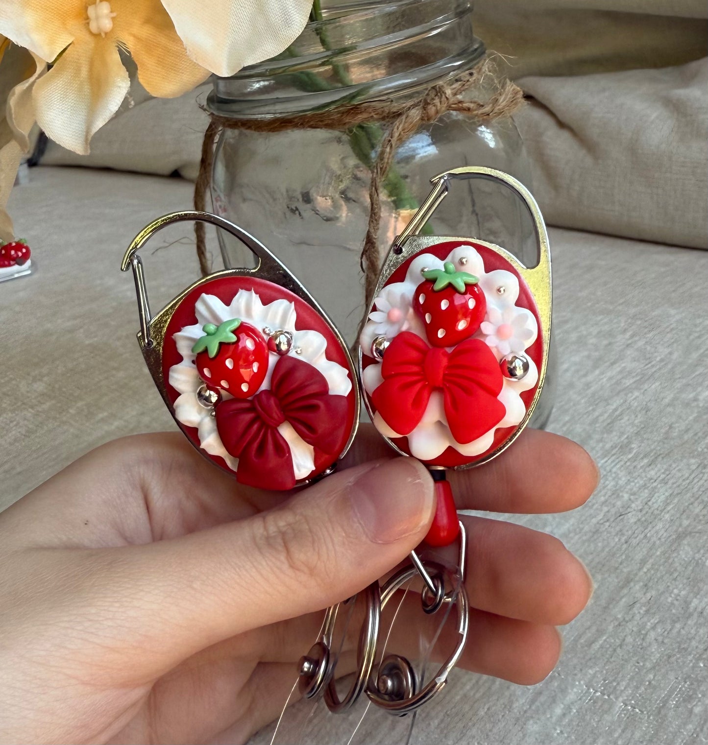 Badge Reel - Cherry & Strawberry