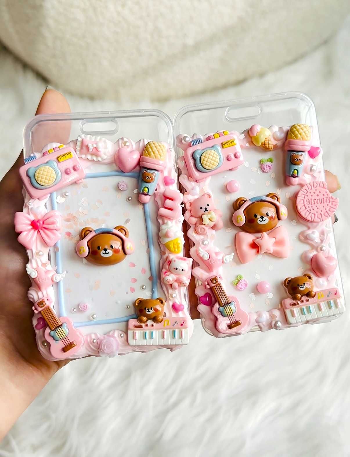 Card Holder - Pink Bear
