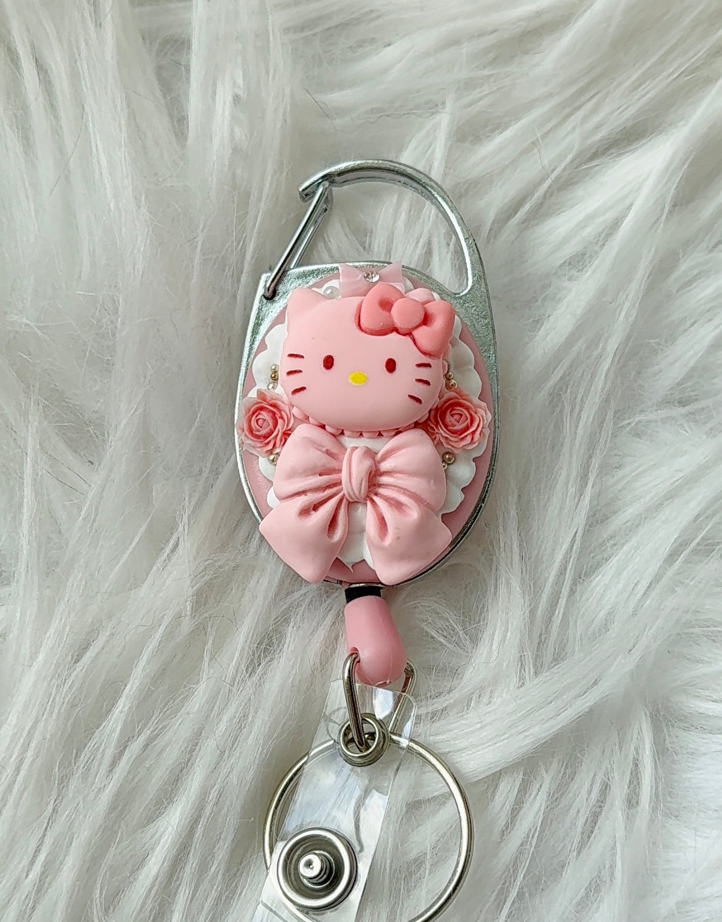 Badge Reel - Light Pink Hello Kitty