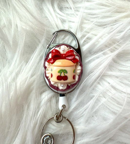 Badge Reel - Red Teddy
