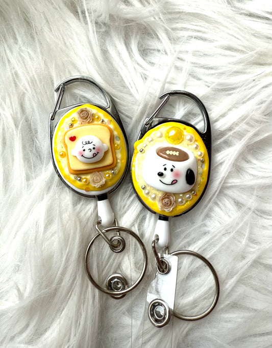 Badge Reel - Yellow Snoopy