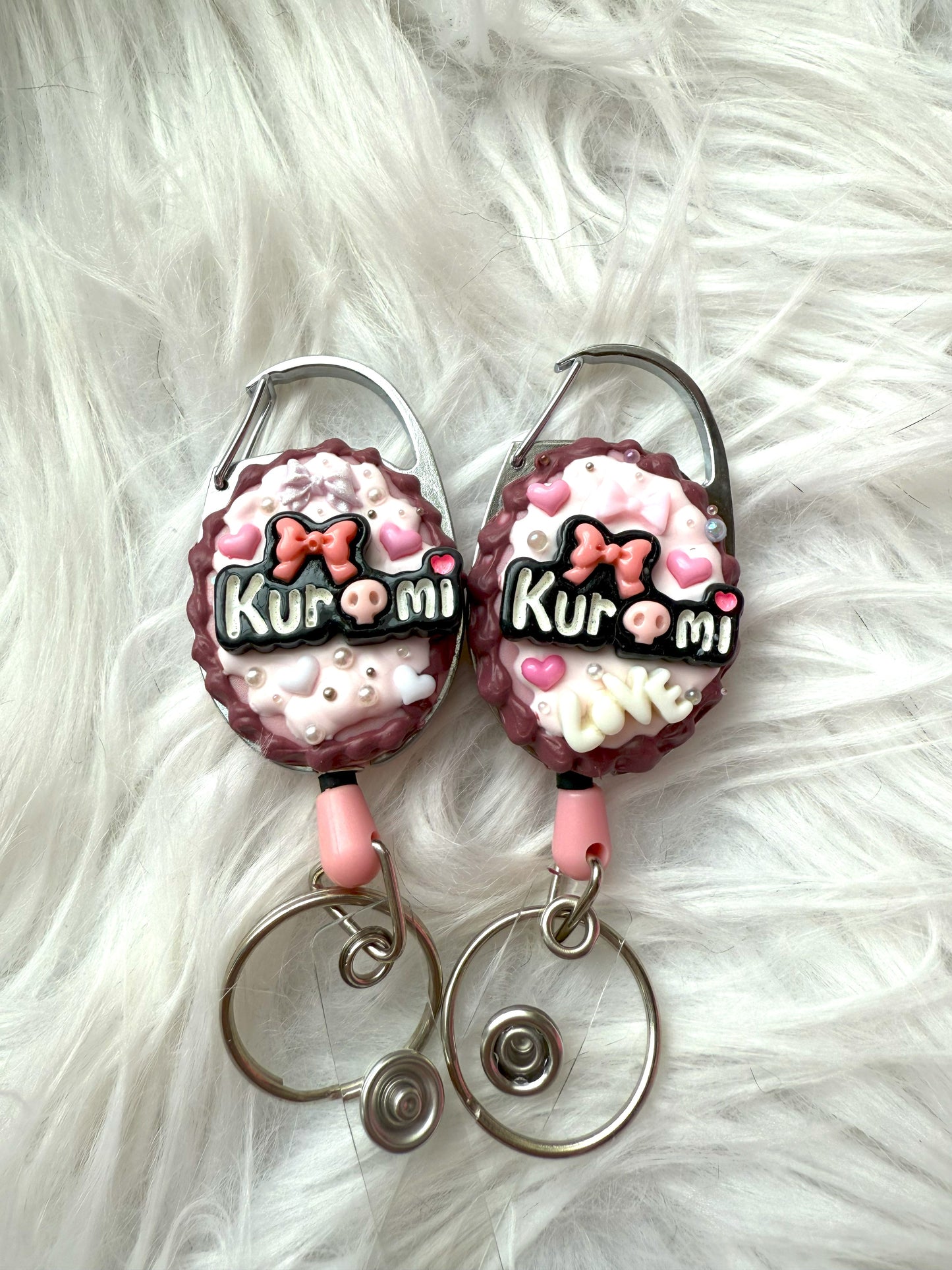Badge Reel - Pink Kuromi