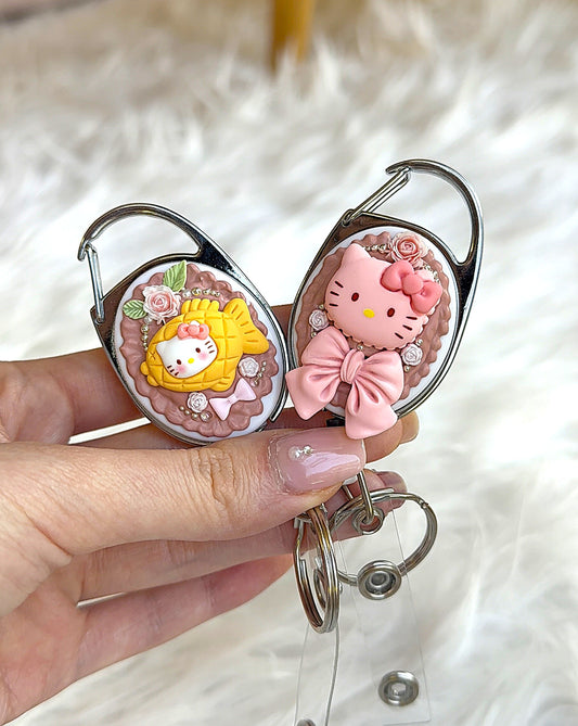 Badge Reel - Light Pink Hello Kitty