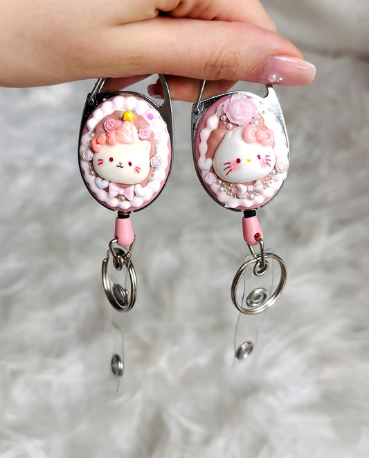 Badge Reel - Pink Hello Kitty