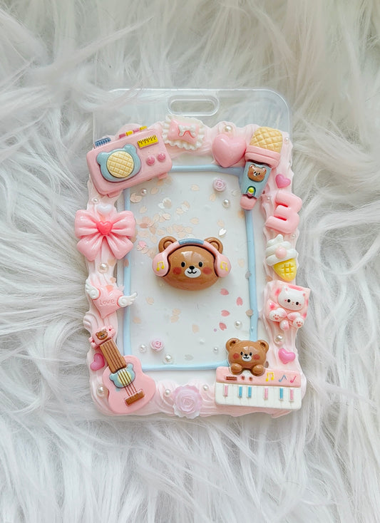 Card Holder - Pink Bear