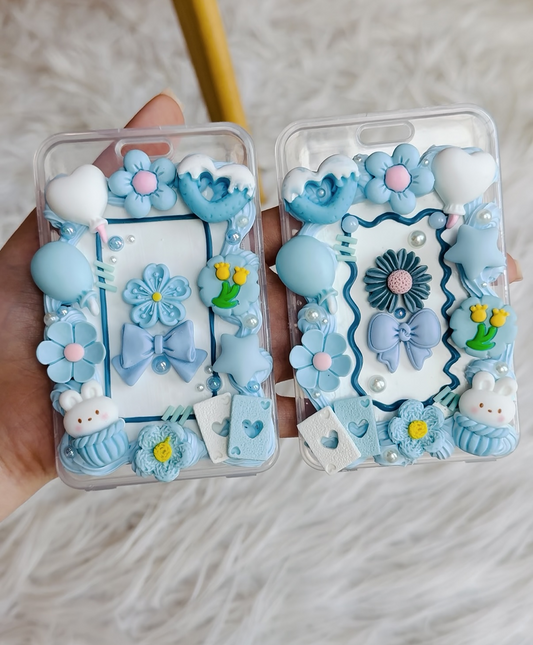 Card Holder - Blue Floral