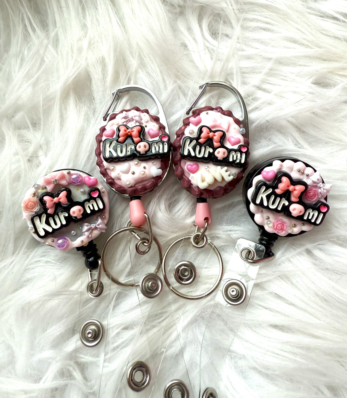 Badge Reel - Pink Kuromi