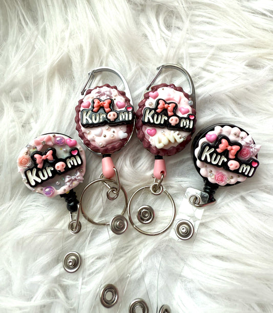 Badge Reel - Pink Kuromi