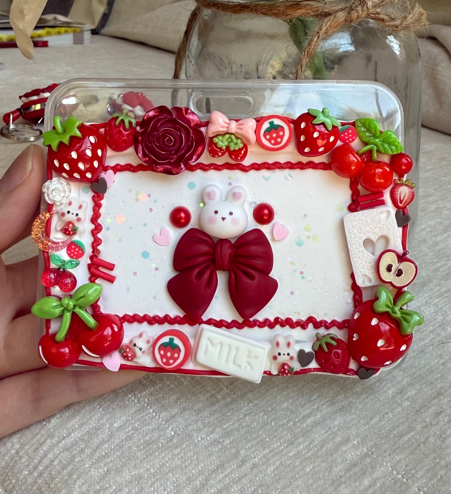 Card Holder - Cherry & Strawberry
