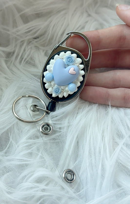 Badge Reel - Blue Bunny