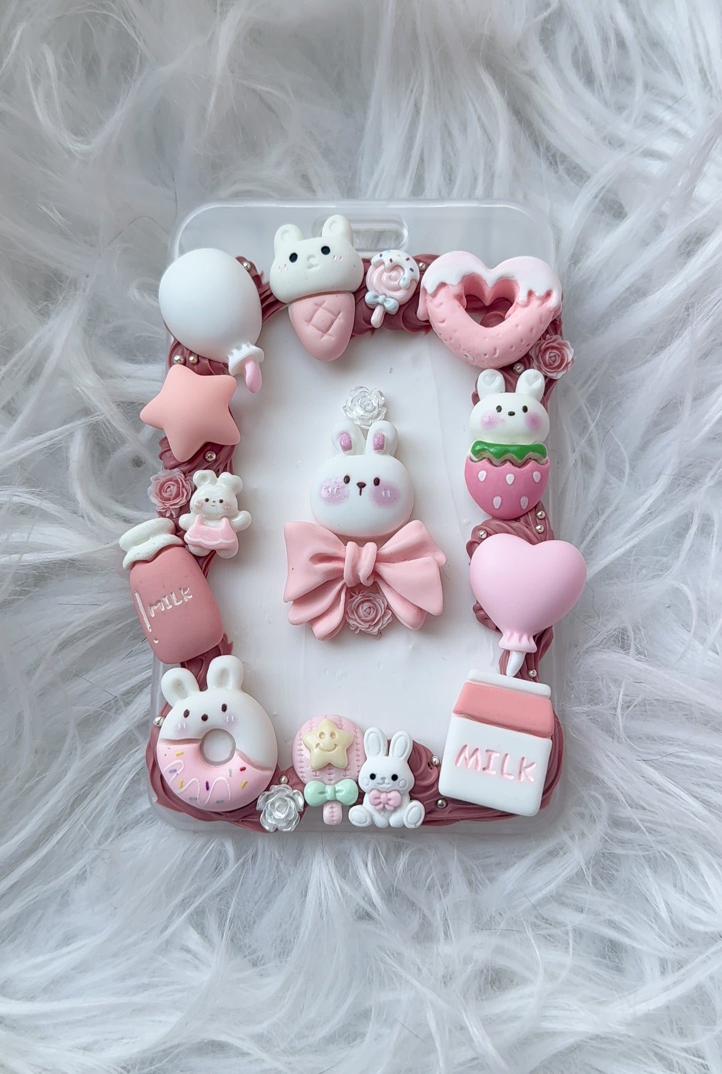 Card Holder - Pink Bunny